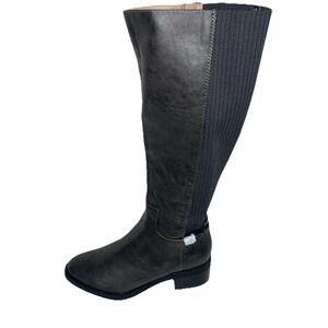 LifeStride Soft System Womens Taupe Stretch Back Panel‎ Knee-High Boots 10M NWOB